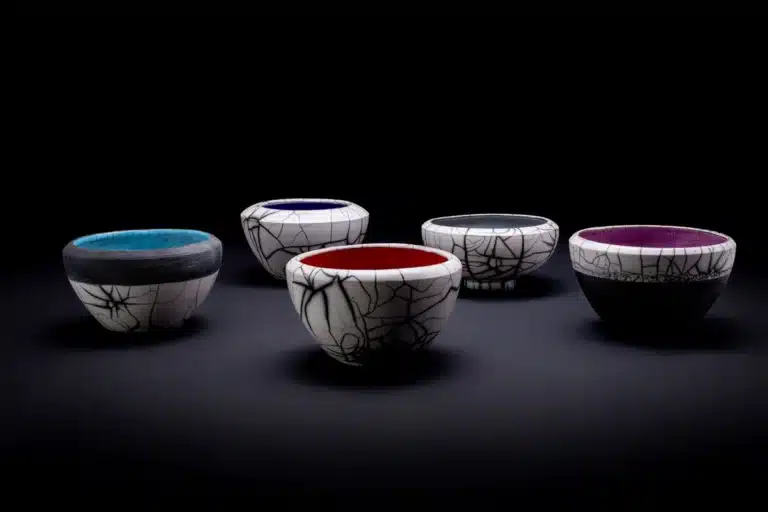 Naked Raku bowl with Raku glaze inside